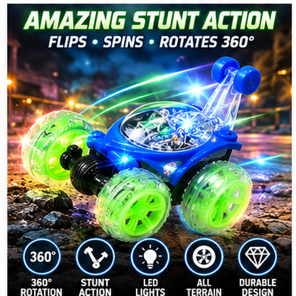360° Rotating RC Stunt Car