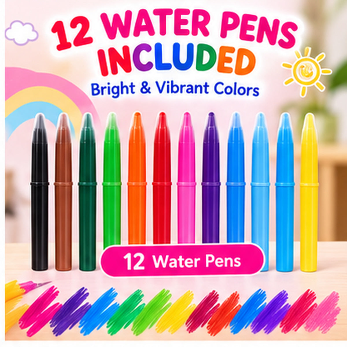 Kids Projector Painting Set with 12 Watercolour Pens