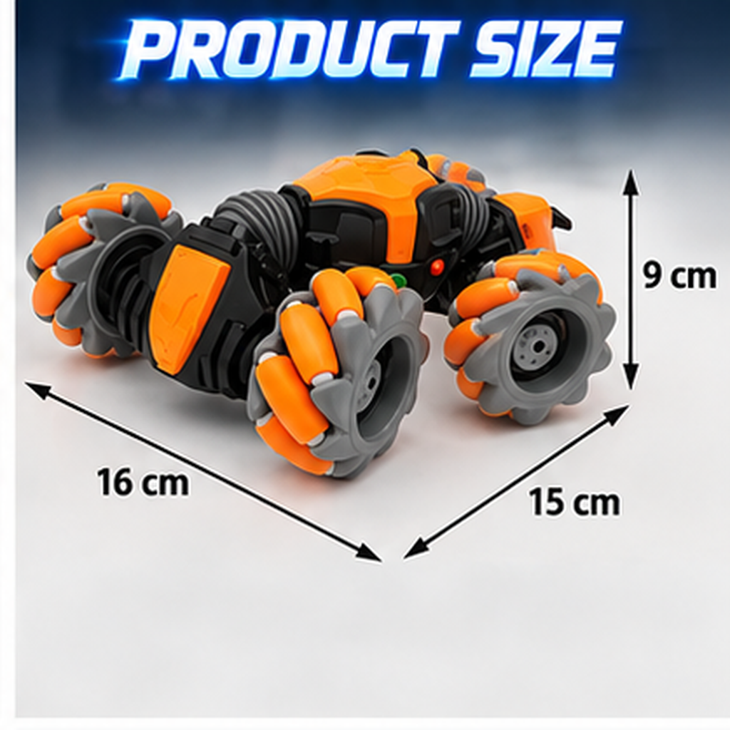 RC Transforming Stunt Car with 360° Rotating Wheels