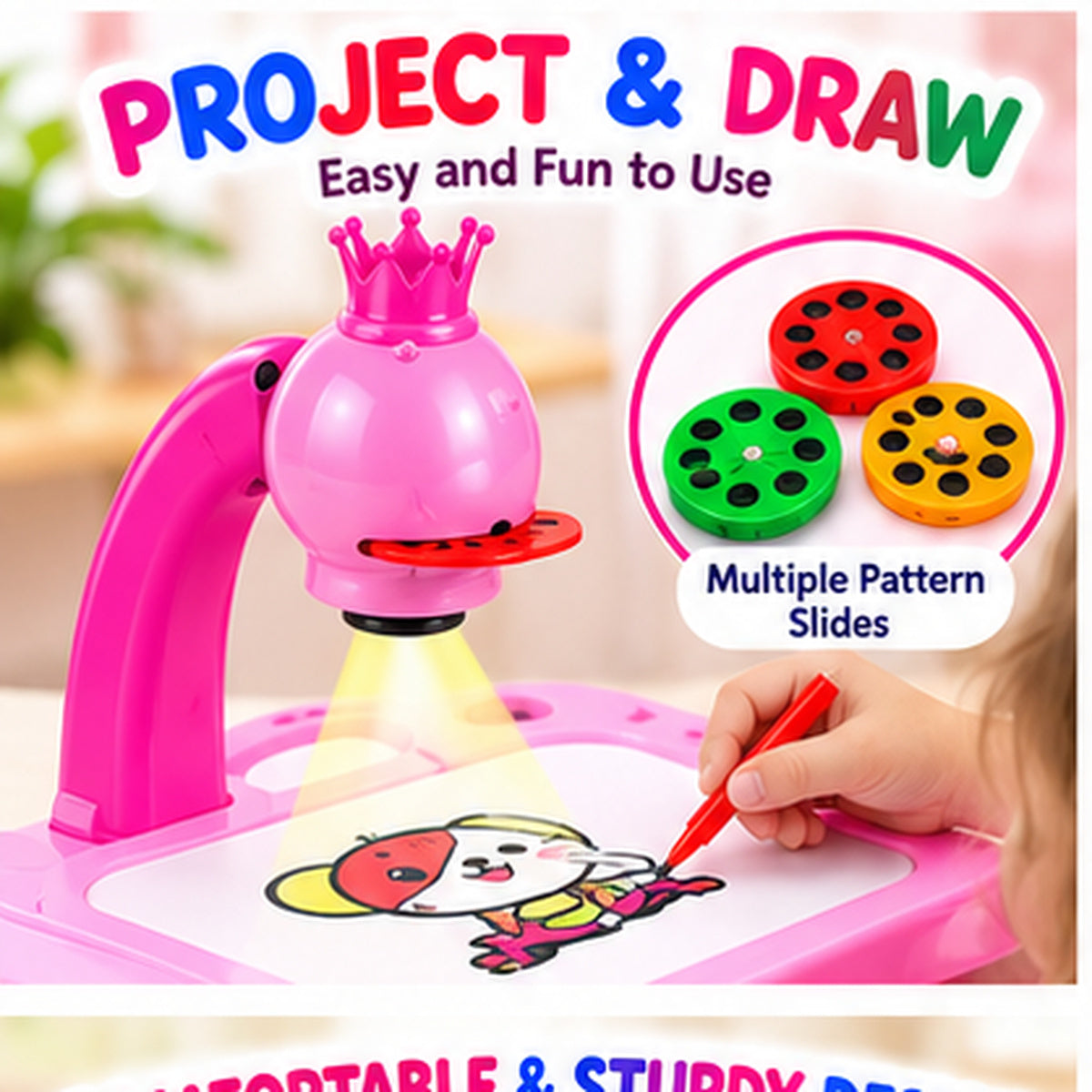Kids Projector Painting Set with 12 Watercolour Pens