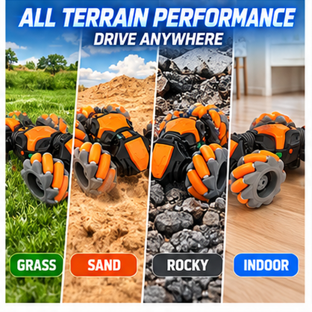RC Transforming Stunt Car with 360° Rotating Wheels