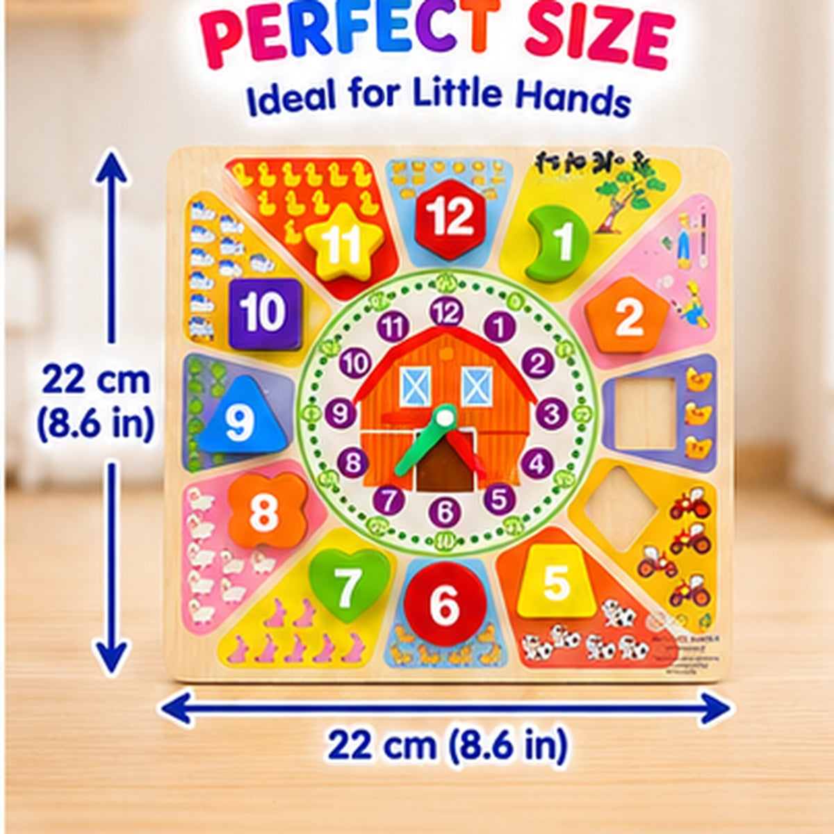 Wooden Number Puzzle Clock for Kids