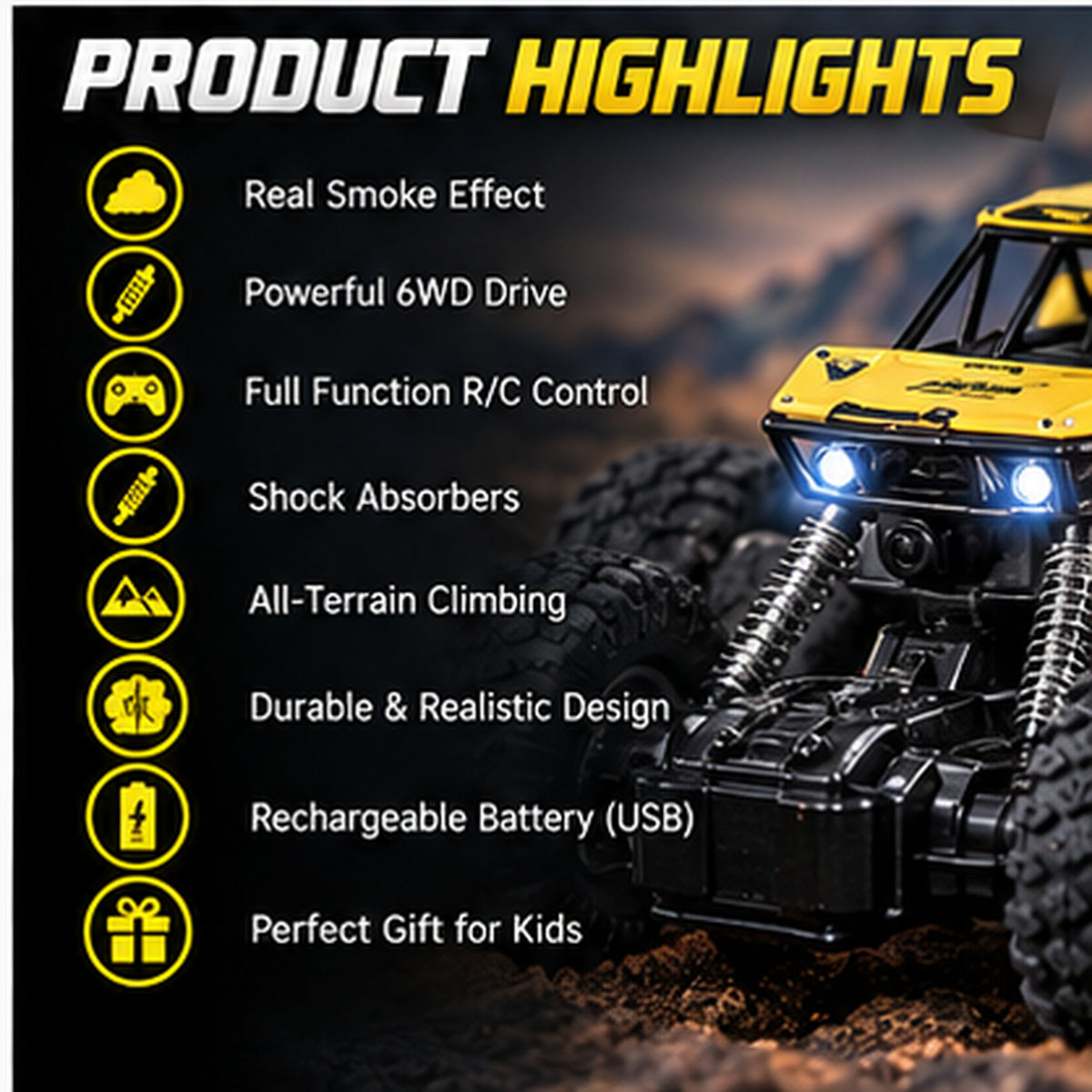 RC Rechargeable Smoke Off-Road Car
