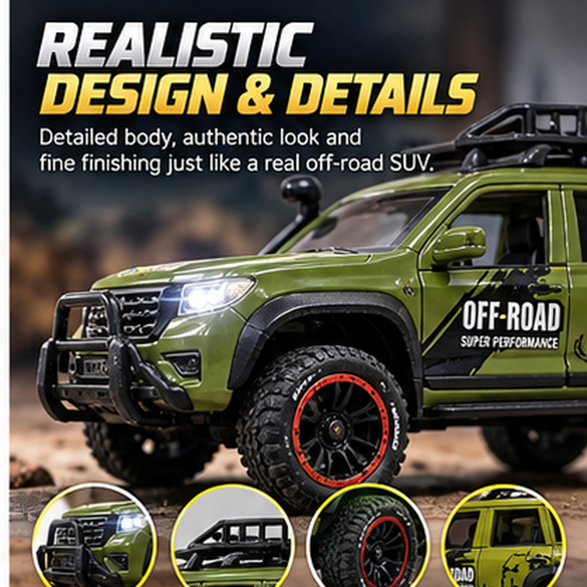 1:24 Scale Rugged Off-Road SUV Toy Model