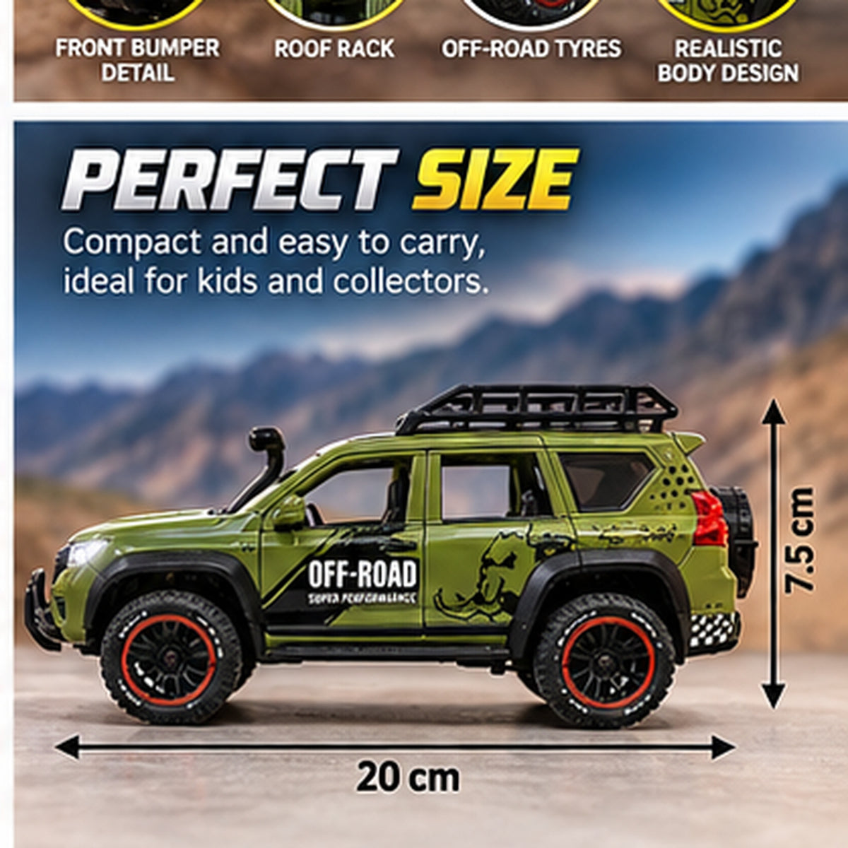 1:24 Scale Rugged Off-Road SUV Toy Model