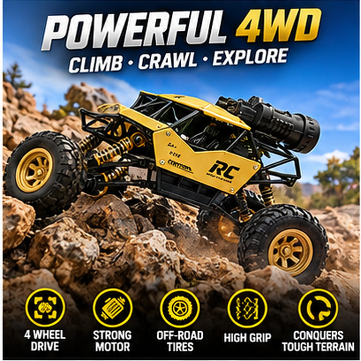 1:16 Remote Control Rock Crawler Off-Road Car