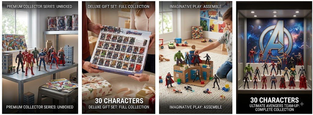 30-Piece Superhero Action Figure Set