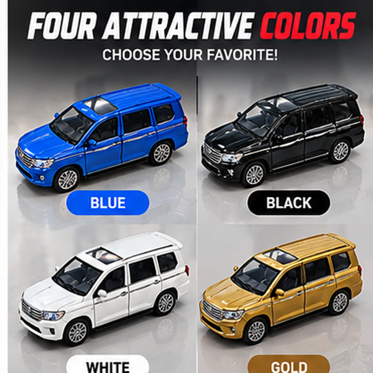 12pcs Miniature 1:32 Die-Cast Model Van Set