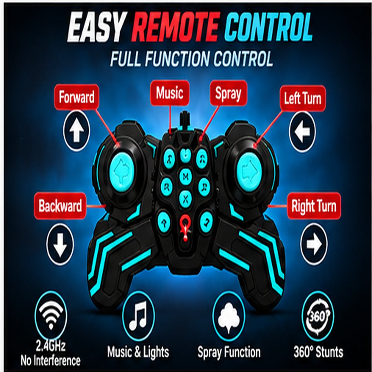 Remote Control Stunt Car with Spray Mist