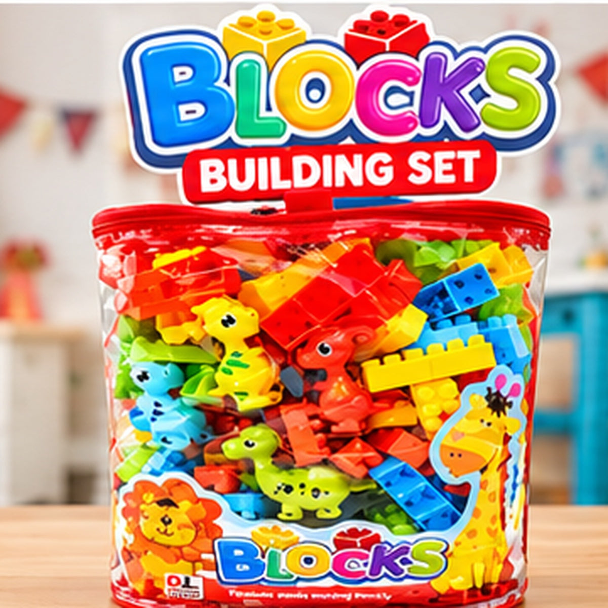 Colorful Animal Building Blocks Set