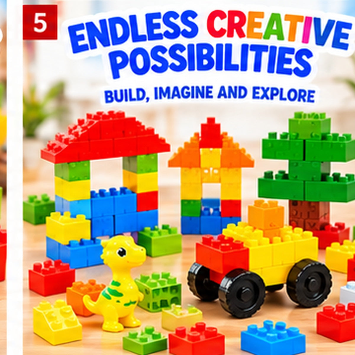 Colorful Animal Building Blocks Set