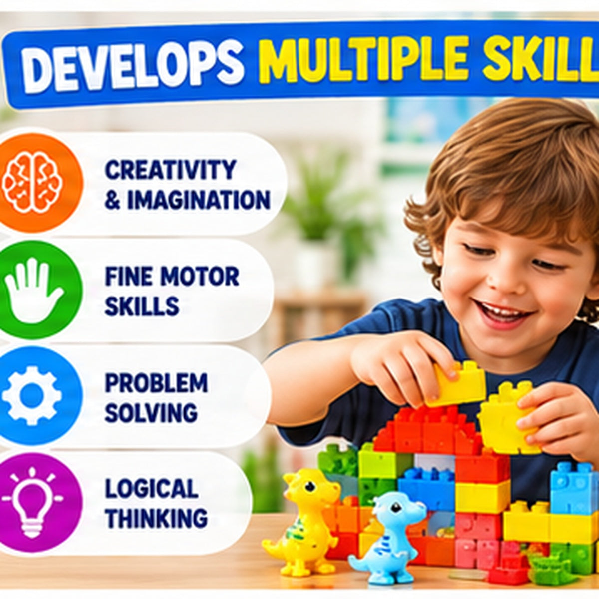 Colorful Animal Building Blocks Set