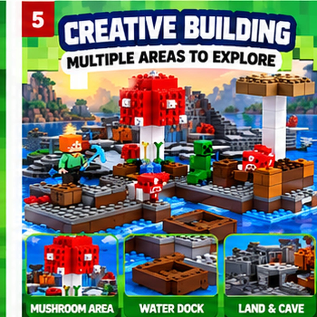 824-Piece Creative Construction Building Block Set