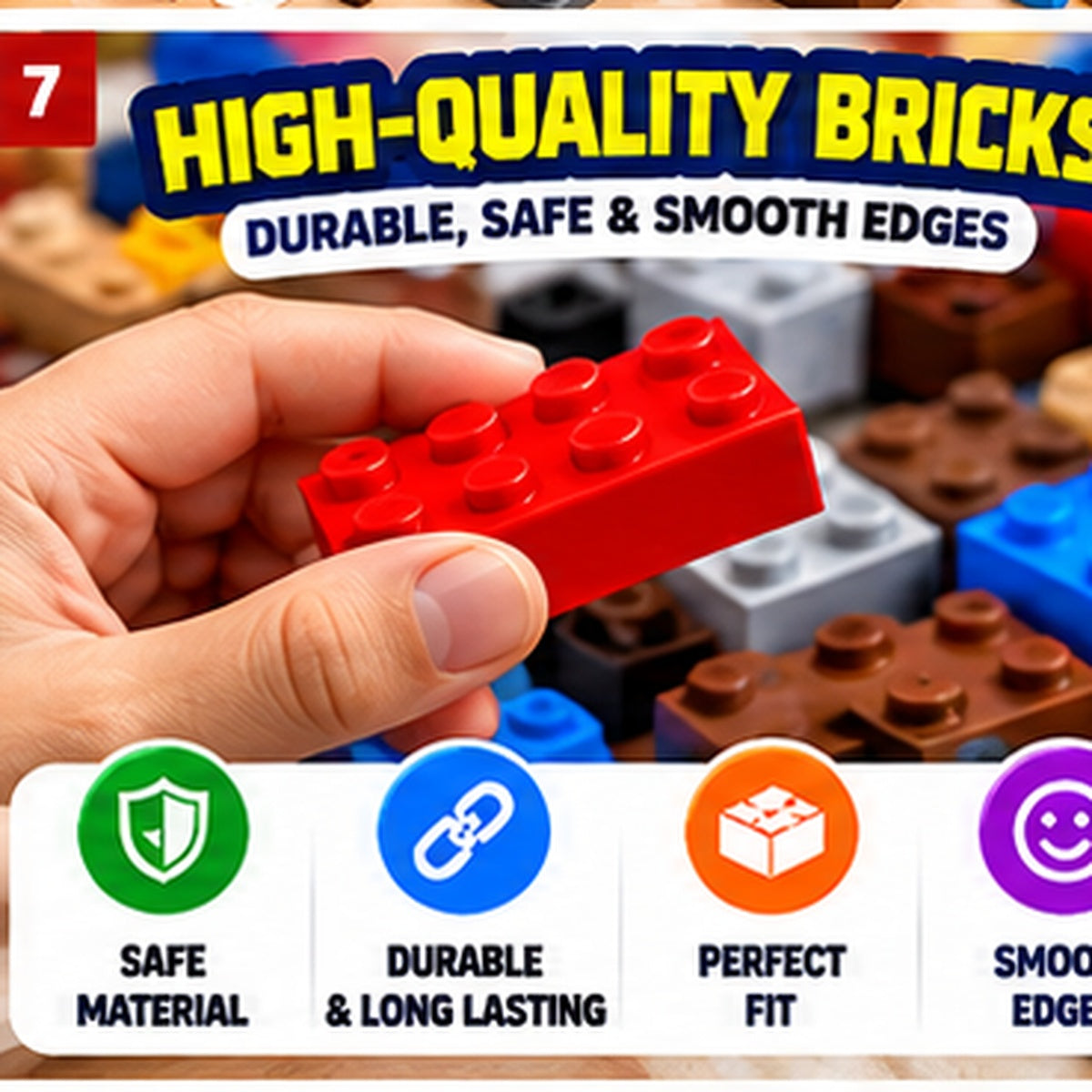 824-Piece Creative Construction Building Block Set