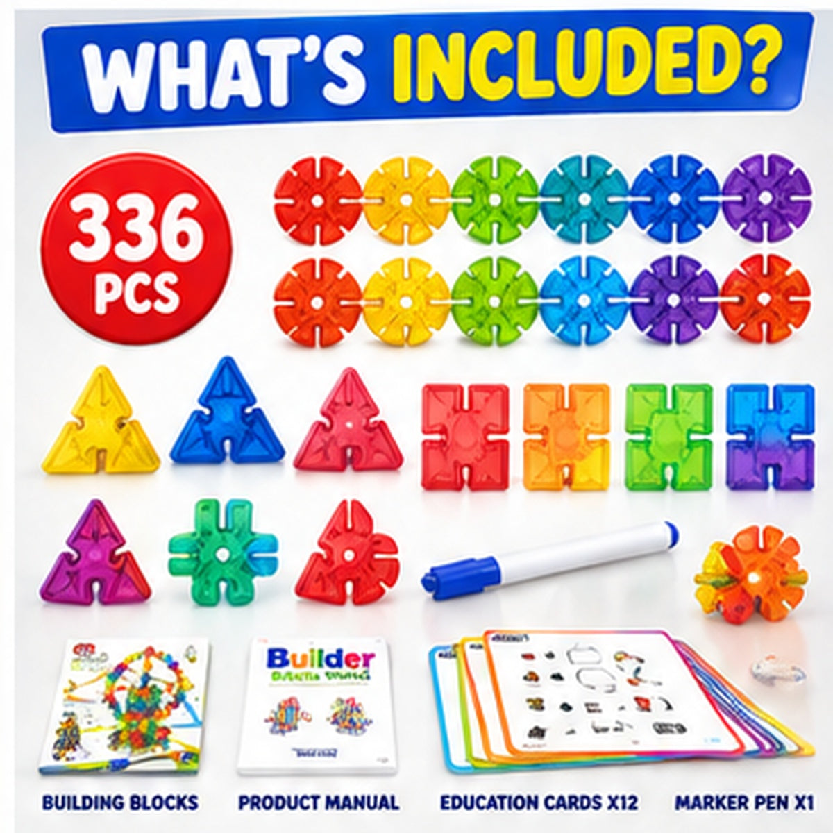 336-Piece Snowflake Building Blocks Set