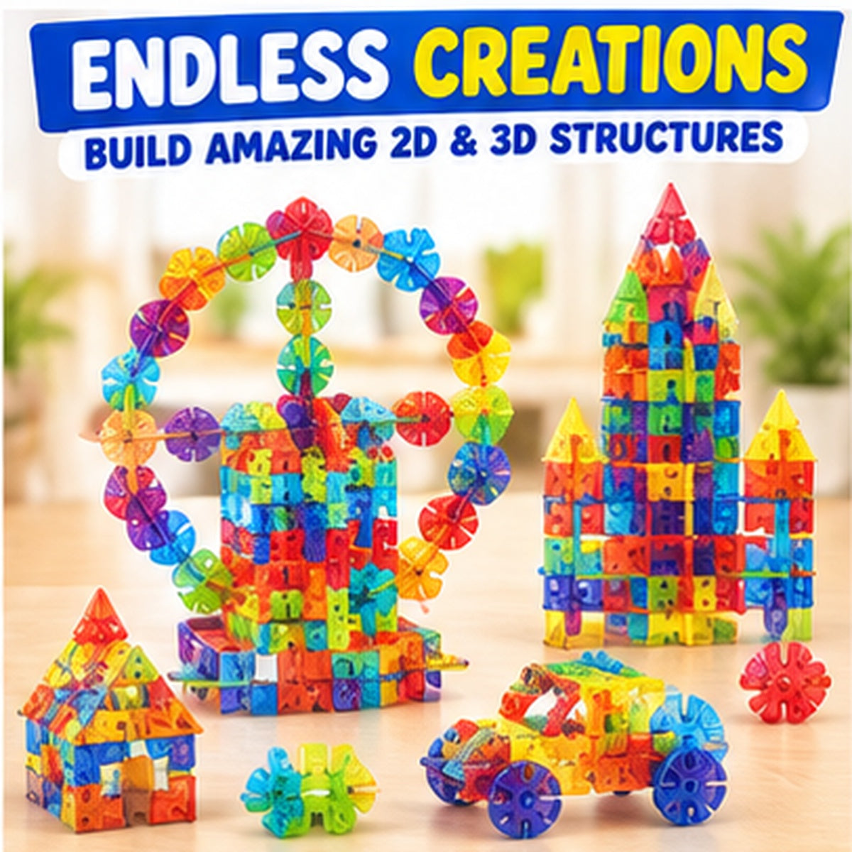 336-Piece Snowflake Building Blocks Set