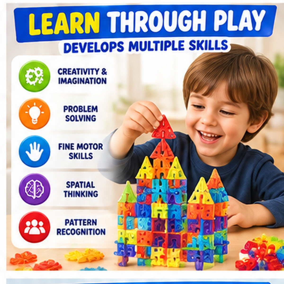 336-Piece Snowflake Building Blocks Set