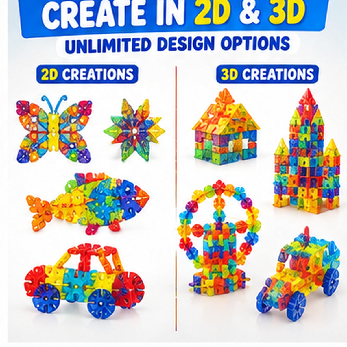 336-Piece Snowflake Building Blocks Set
