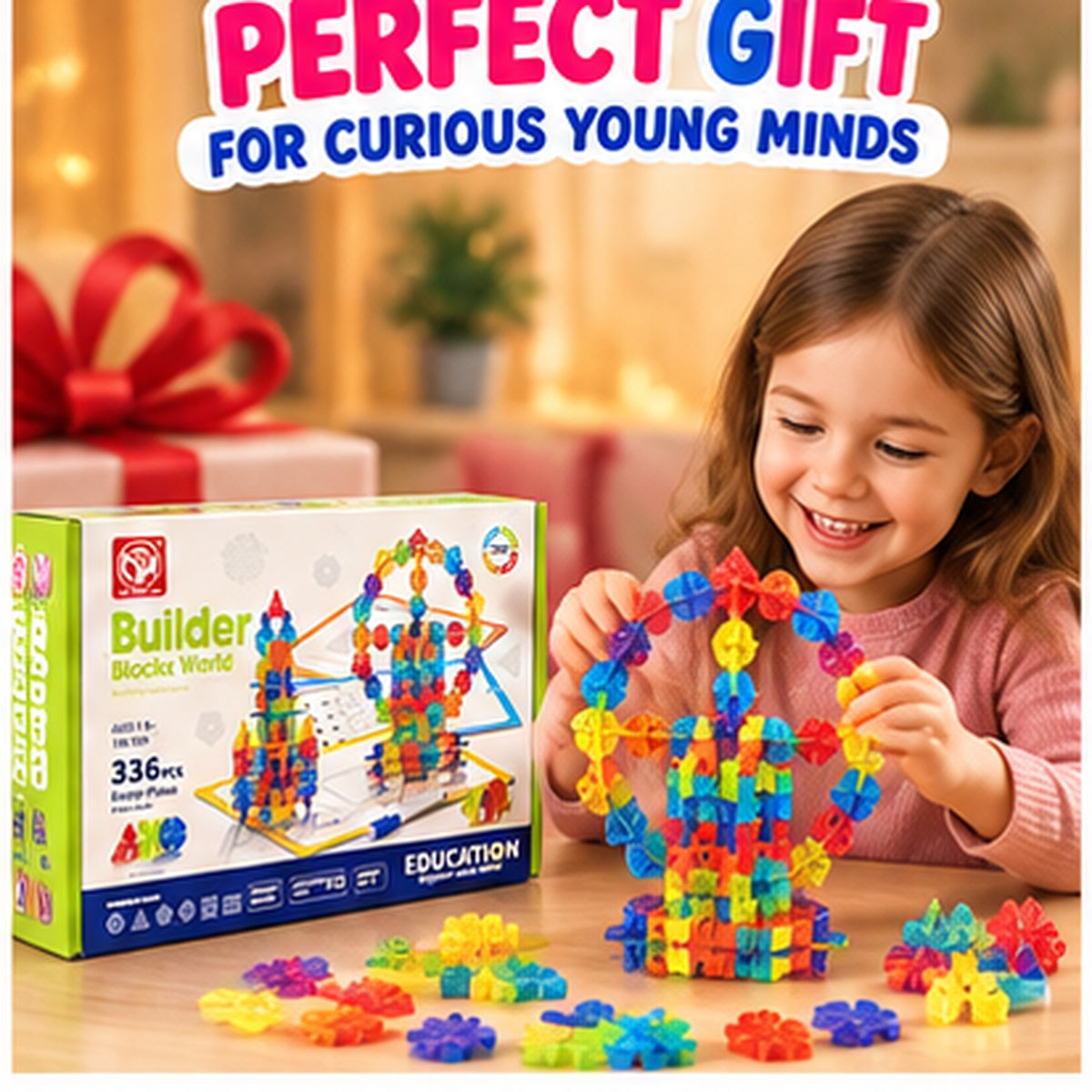 336-Piece Snowflake Building Blocks Set
