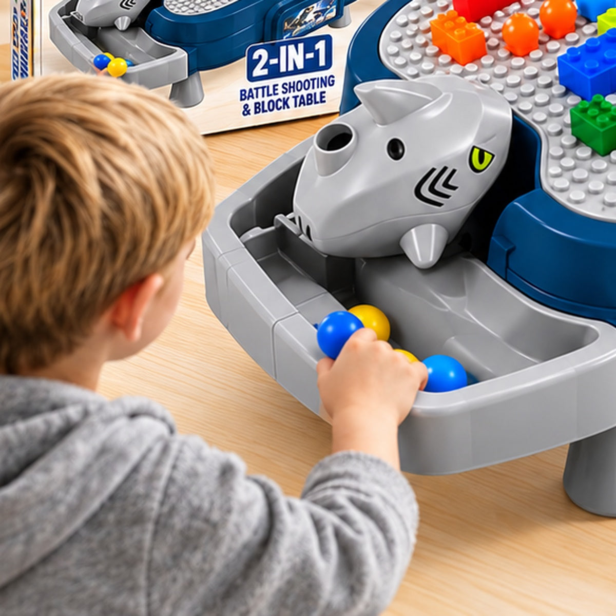 2-in-1 Multifunctional Building Block Table & Battle Game