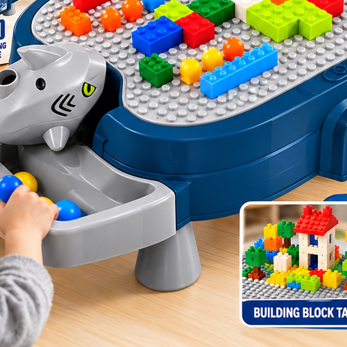 2-in-1 Multifunctional Building Block Table & Battle Game