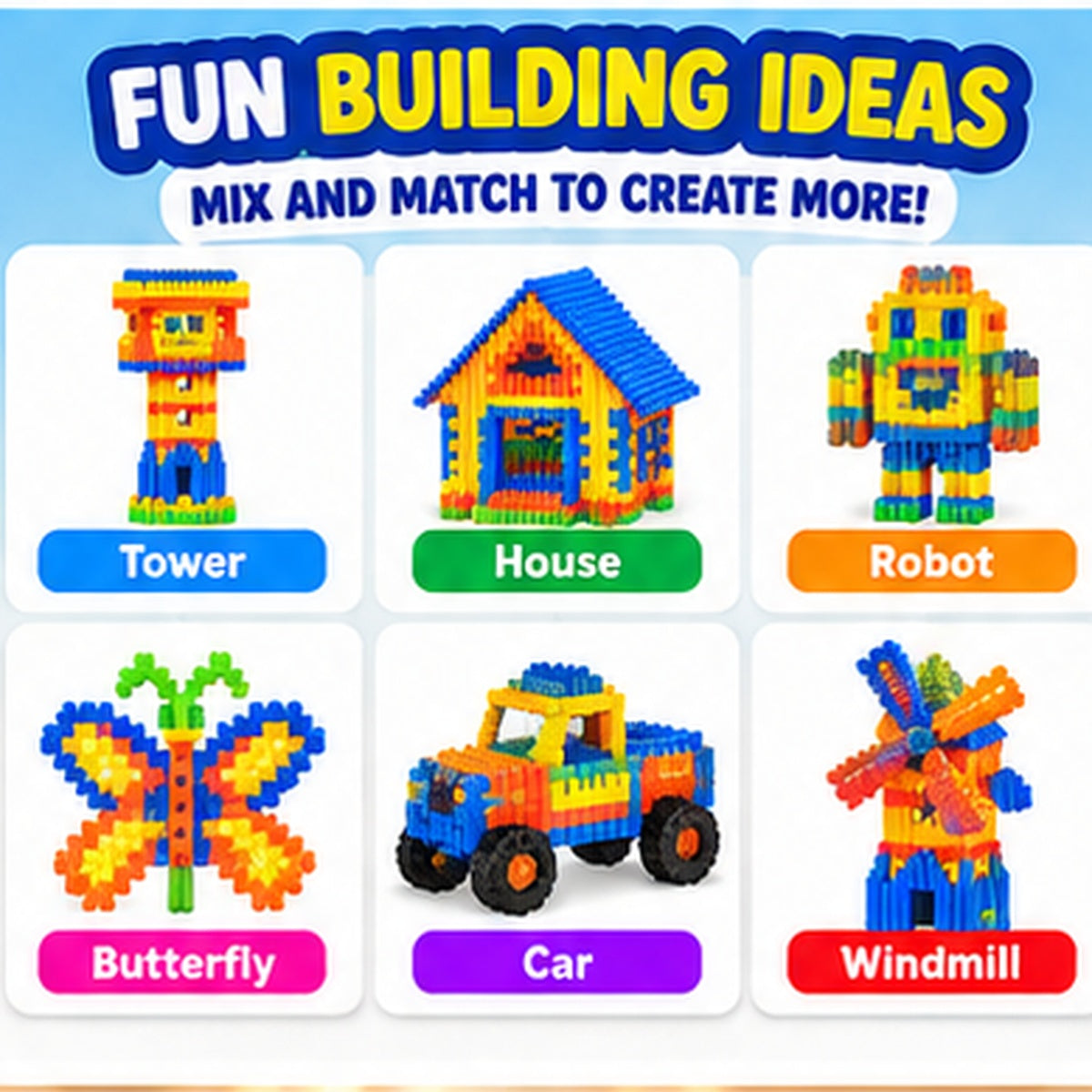 280-Piece Creative Construction Building Blocks