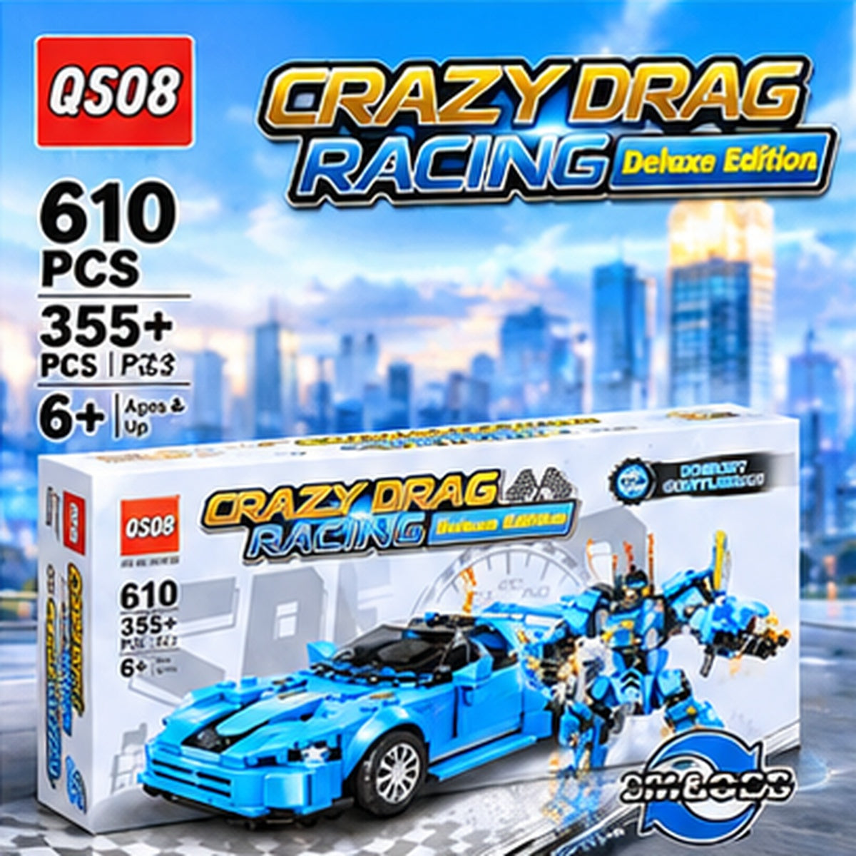 Robot Transforming Building Blocks Set – 355+ Pieces