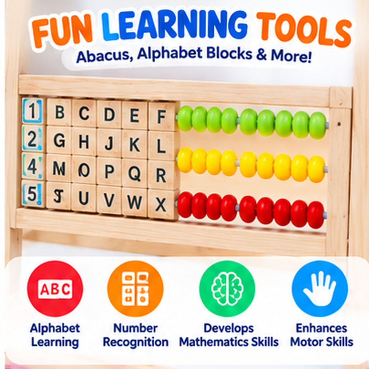 3-in-1 Folding Drawing Board & Educational Activity Easel