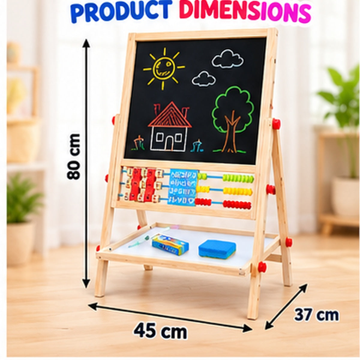 3-in-1 Folding Drawing Board & Educational Activity Easel