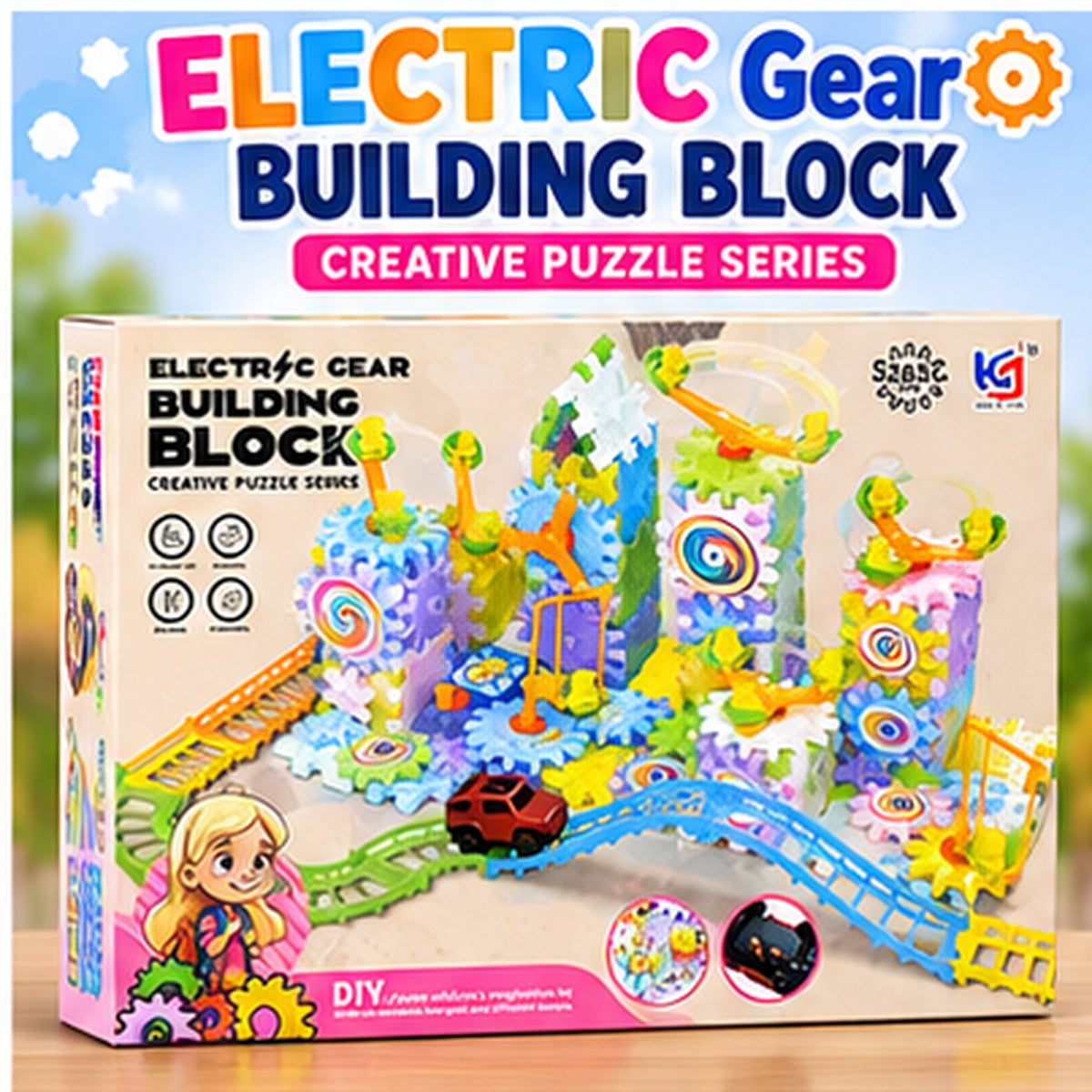 Electric Gear Building Blocks Set