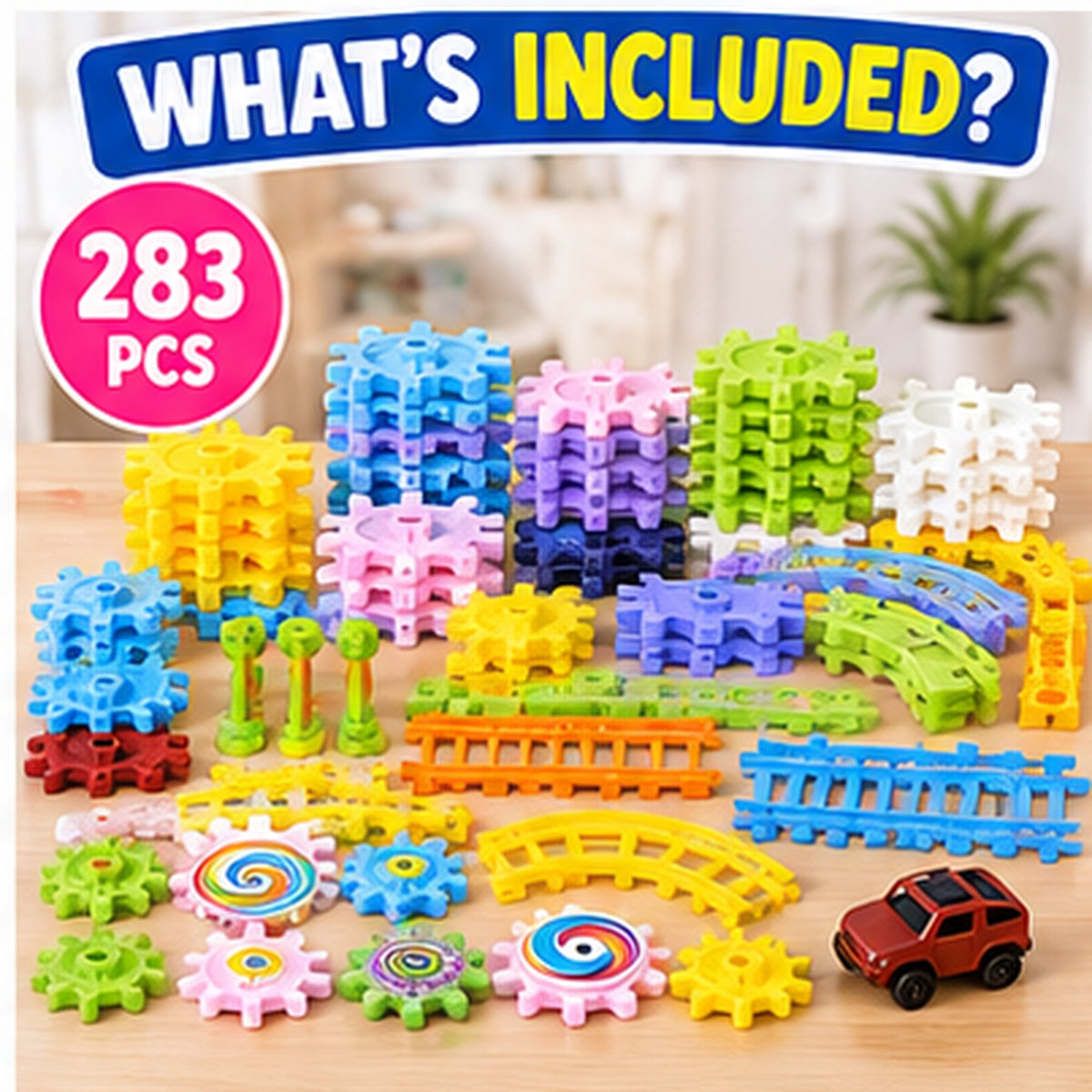 Electric Gear Building Blocks Set