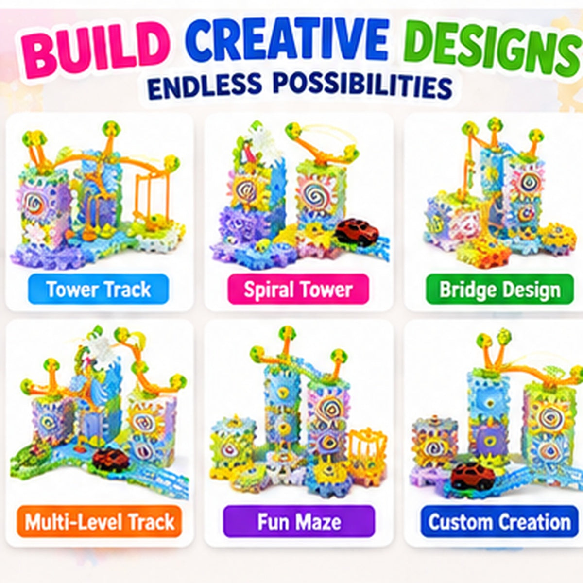 Electric Gear Building Blocks Set