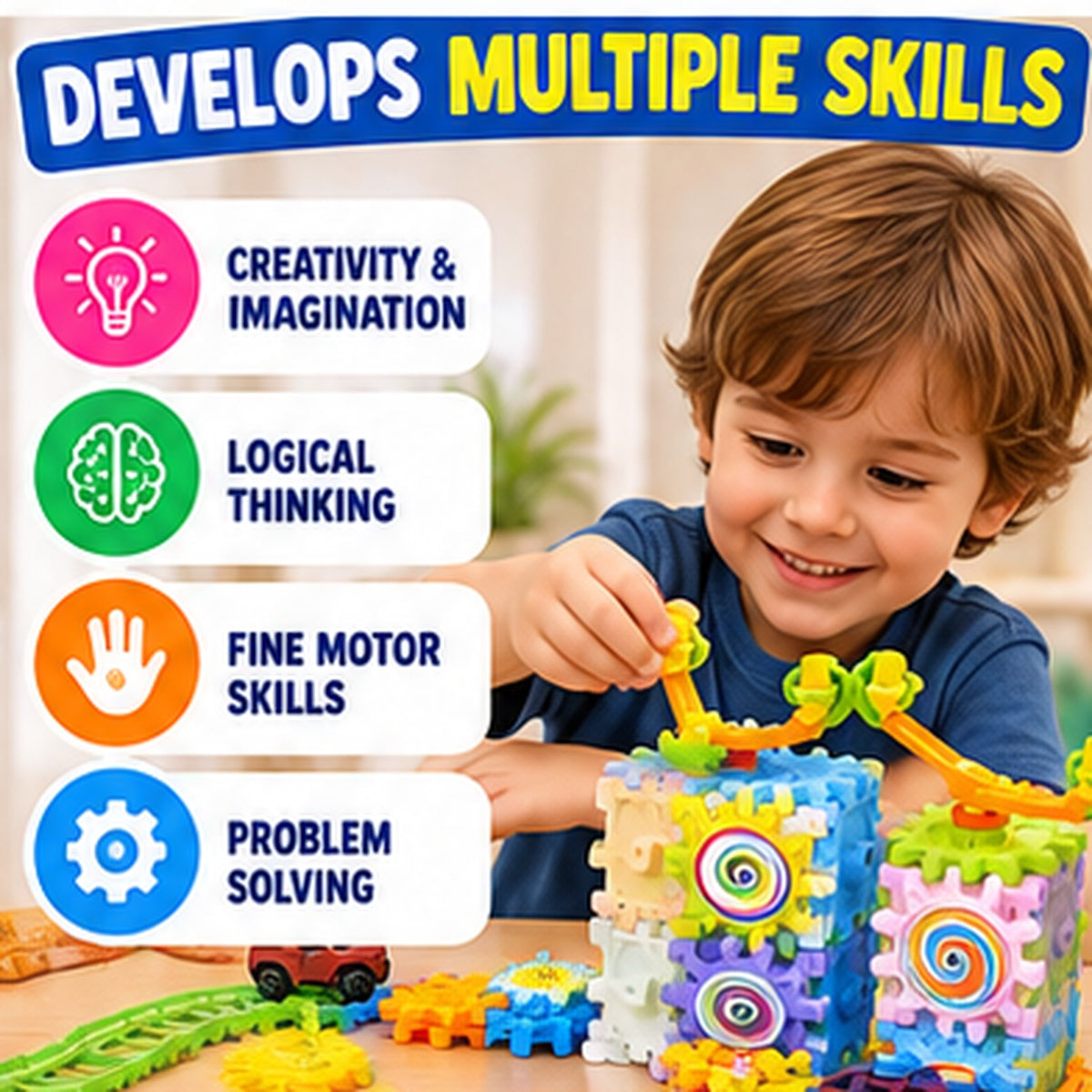 Electric Gear Building Blocks Set
