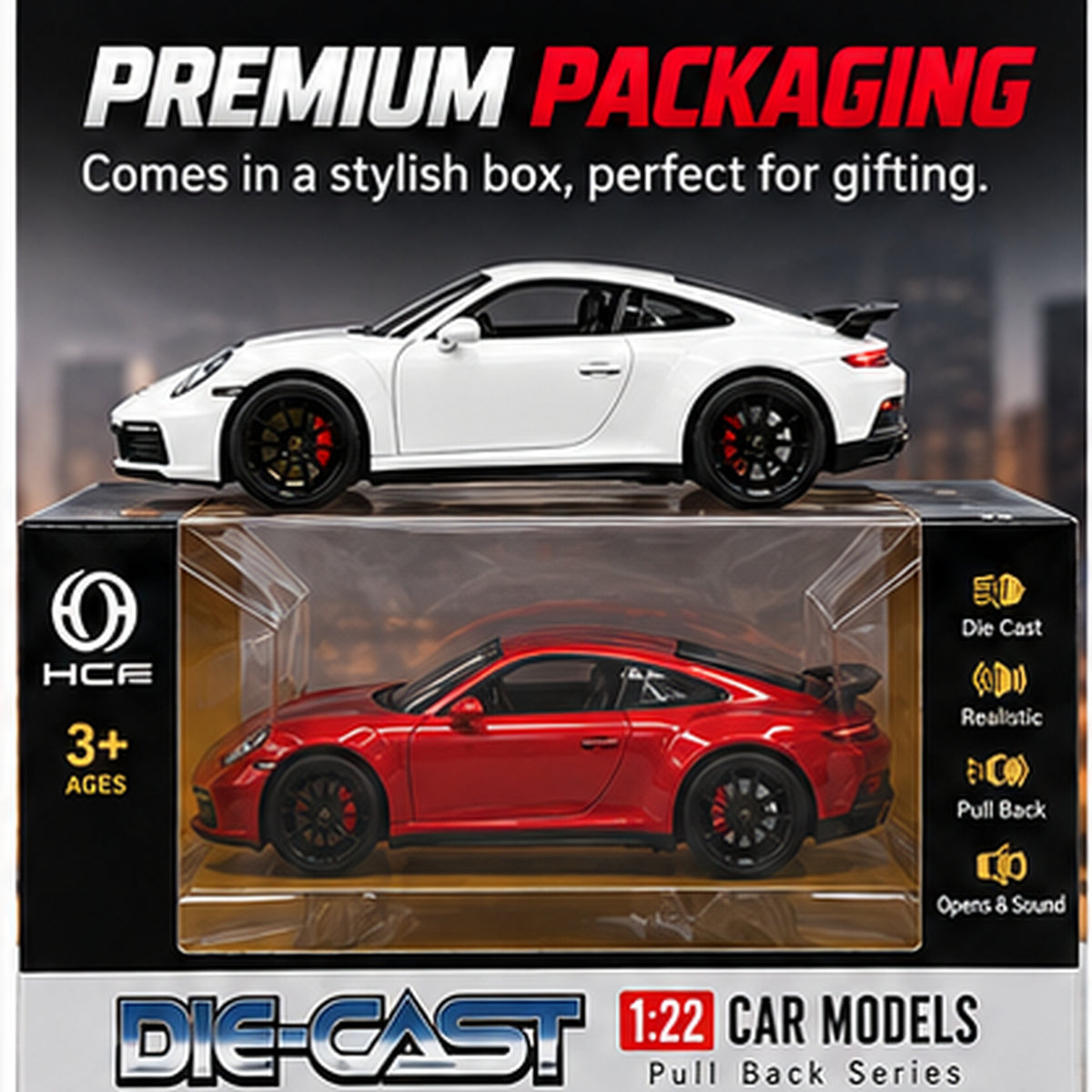 1:22 Die-Cast Sports Car Model