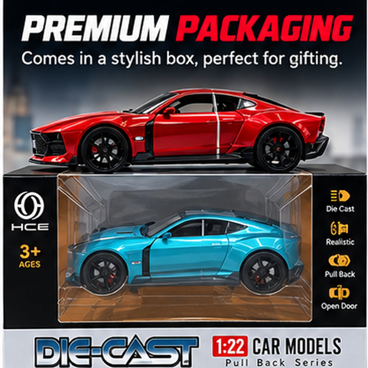 1:22 Die-Cast Sports Car Model