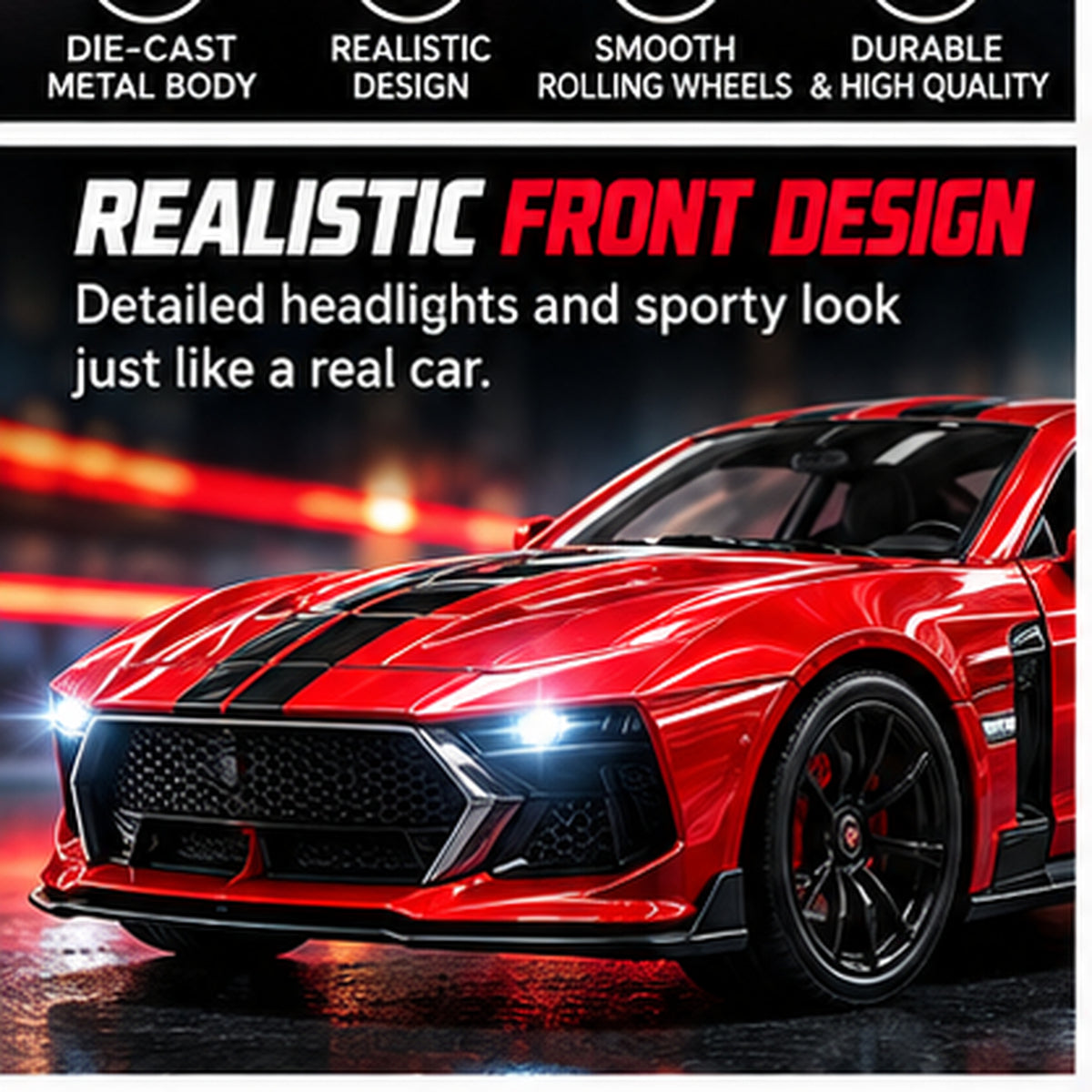 1:22 Die-Cast Sports Car Model