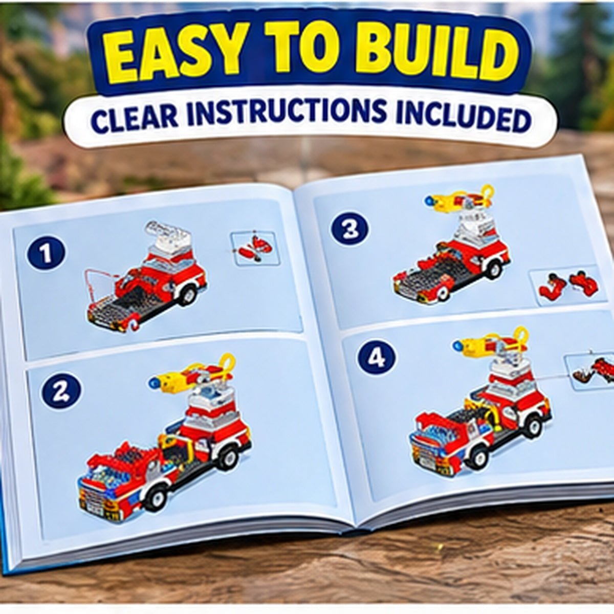 Fire Truck Building Blocks Set – 230 Pieces