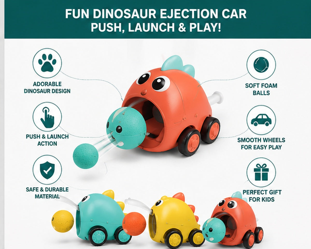 9-Piece Dinosaur Ejection Car Set