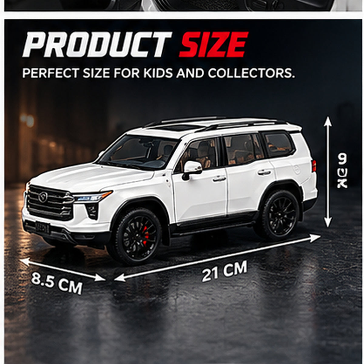 1:24 Die-Cast SUV Model Car with Lights & Sound