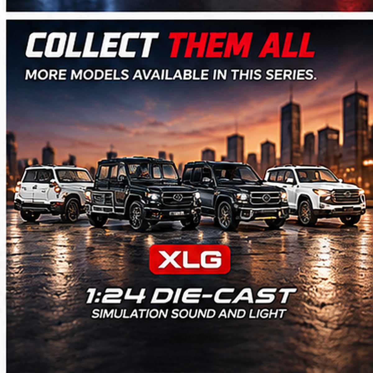 1:24 Die-Cast SUV Model Car with Lights & Sound