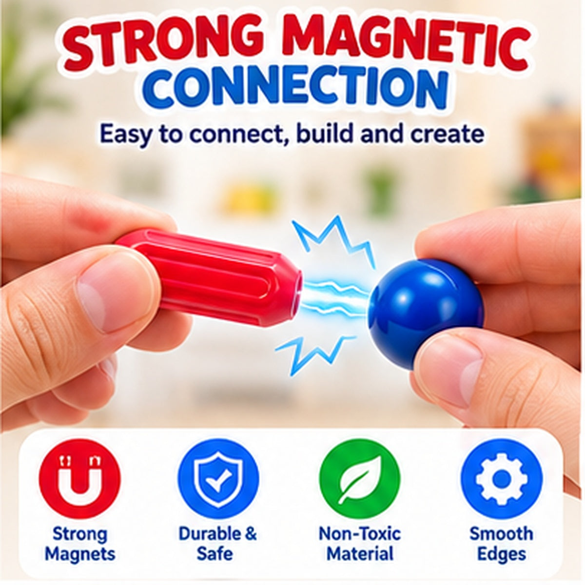 Magnetic Sticks Building Set – 138-Piece