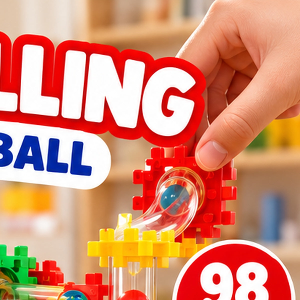 Pipeline Rolling Ball Building Blocks Set 98-Pcs