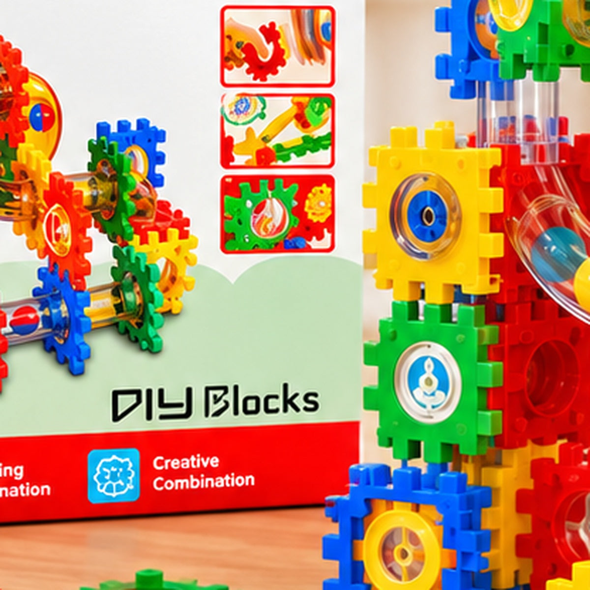 Pipeline Rolling Ball Building Blocks Set 98-Pcs