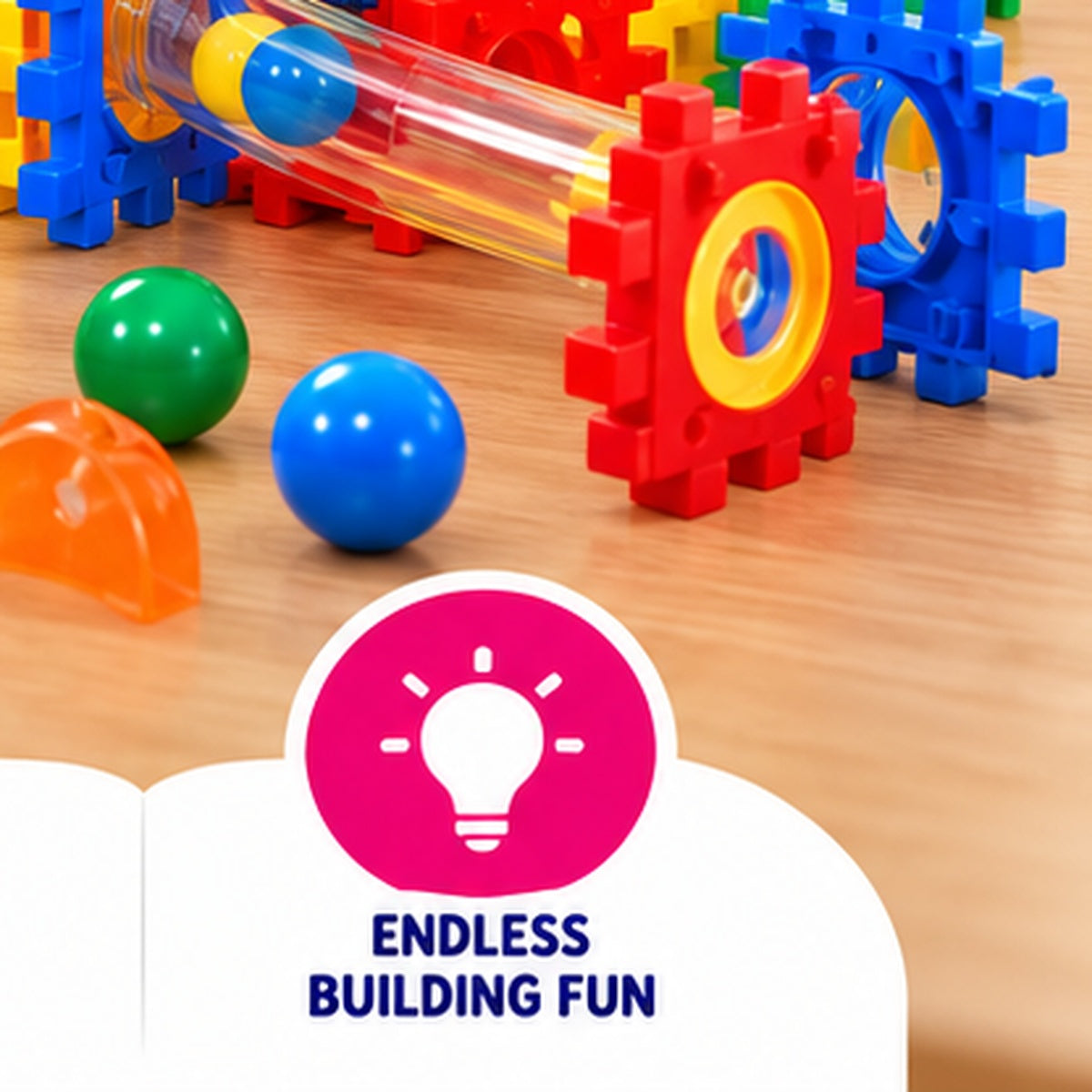 Pipeline Rolling Ball Building Blocks Set 98-Pcs