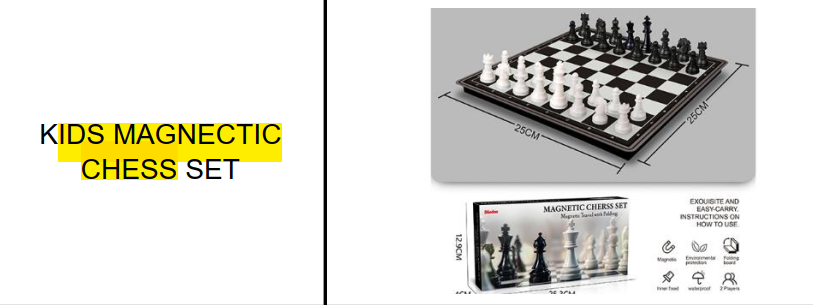 Kids Magnetic Chess Board Set