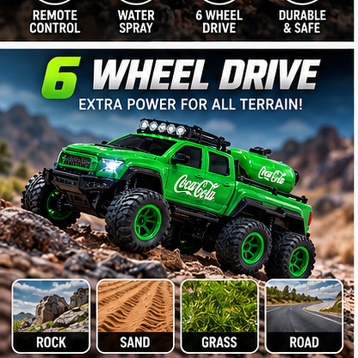 RC Off-Road Rechargeable 4x4 Truck