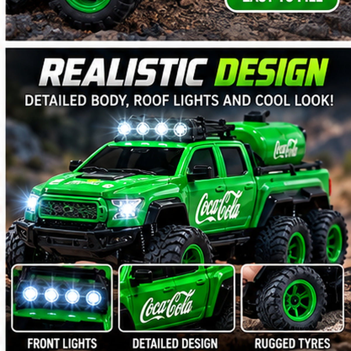 RC Off-Road Rechargeable 4x4 Truck