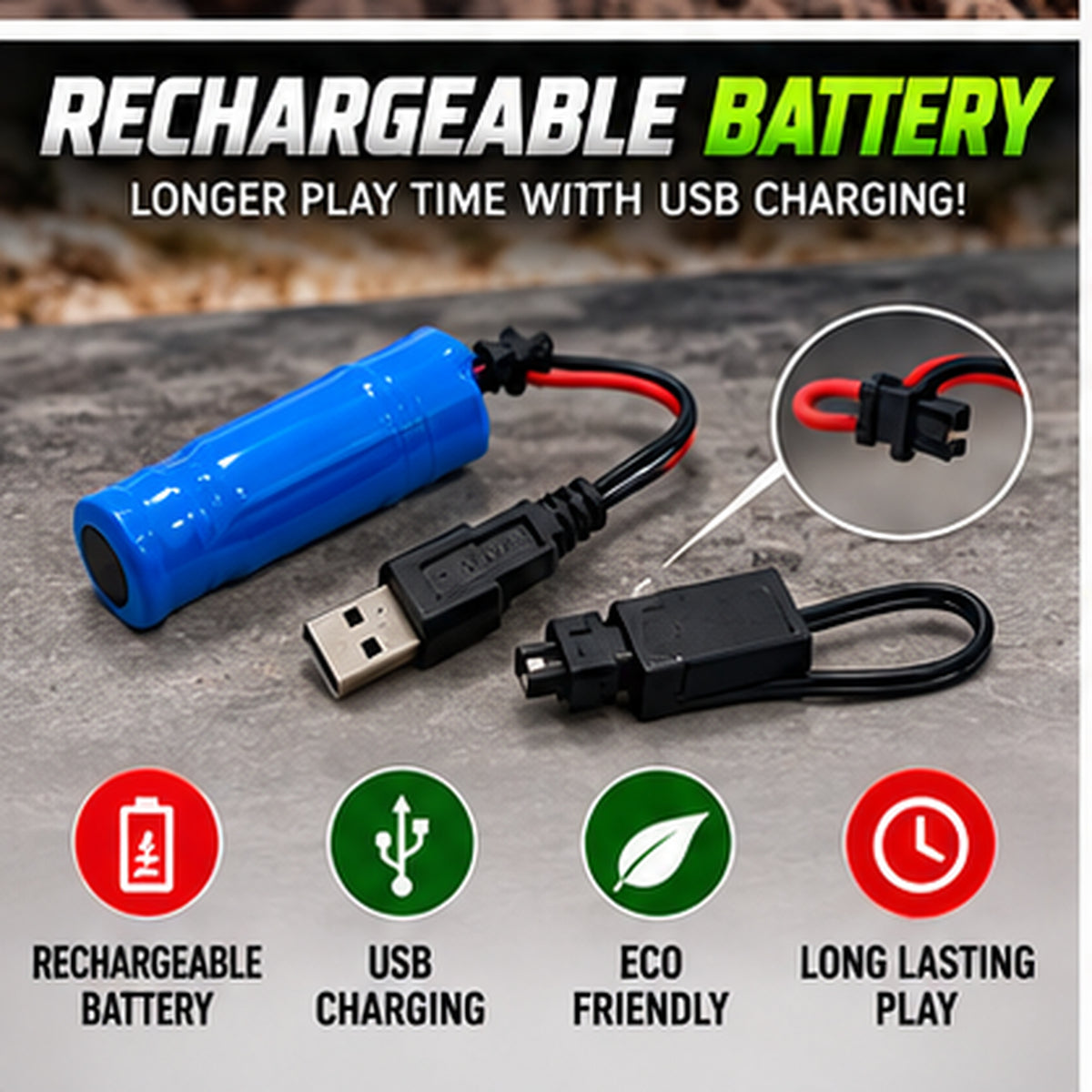 RC Off-Road Rechargeable 4x4 Truck