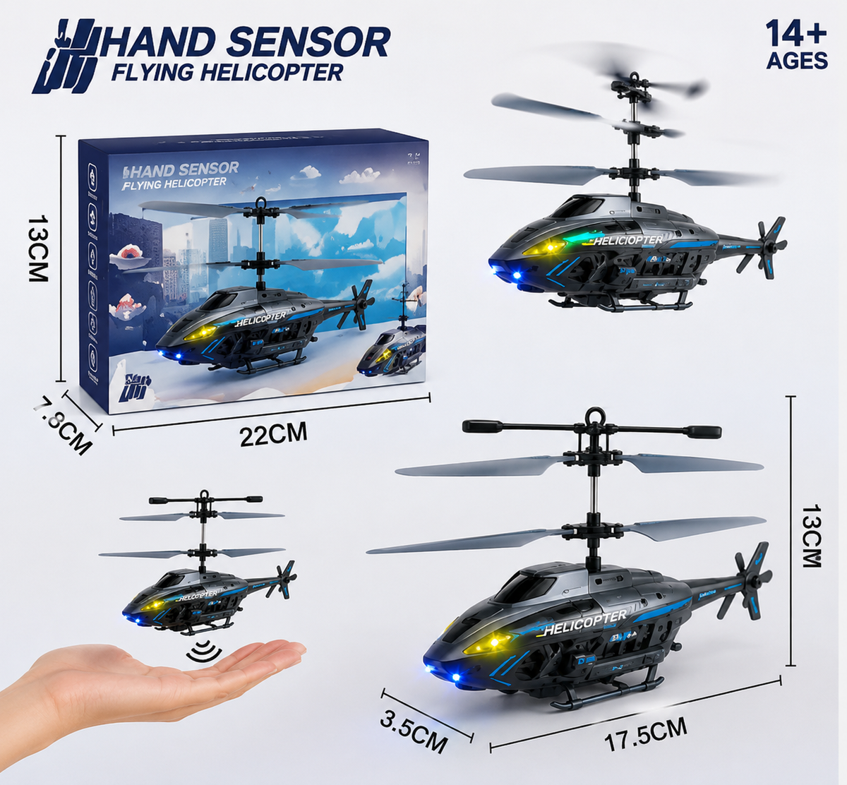Hand Sensor Flying Helicopter