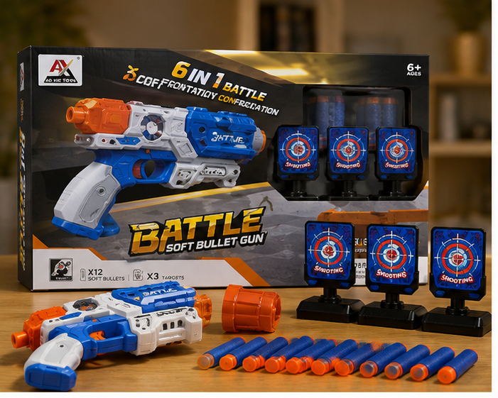 6-in-1 Soft Bullet Blaster Toy